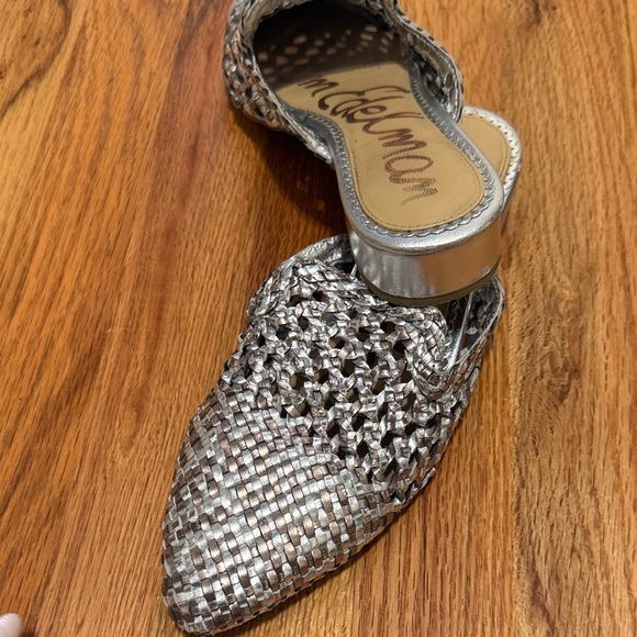 Sam Edelman Silver Textured Mules - Picture 5 of 6